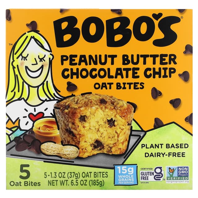 Is it Egg Free? Bobo's Oat Bars Oat Bites, Peanut Butter Chocolate Chip