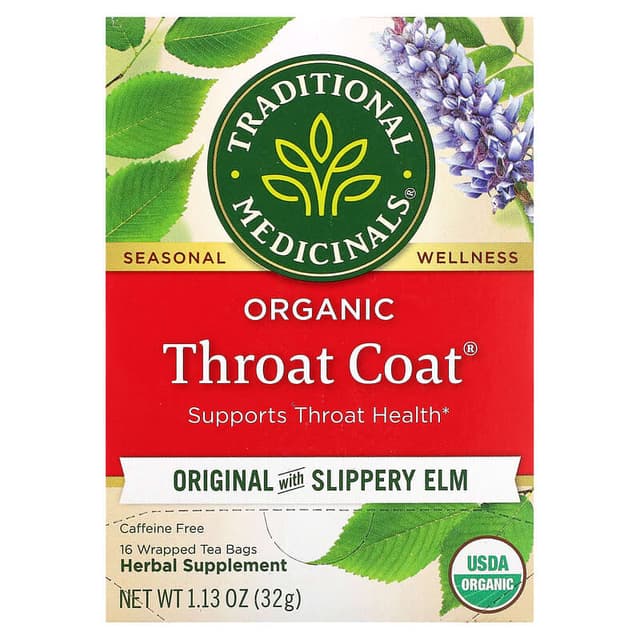 Is it Shellfish Free? Traditional Medicinals Organic Throat Coat Tea, 16 Tea