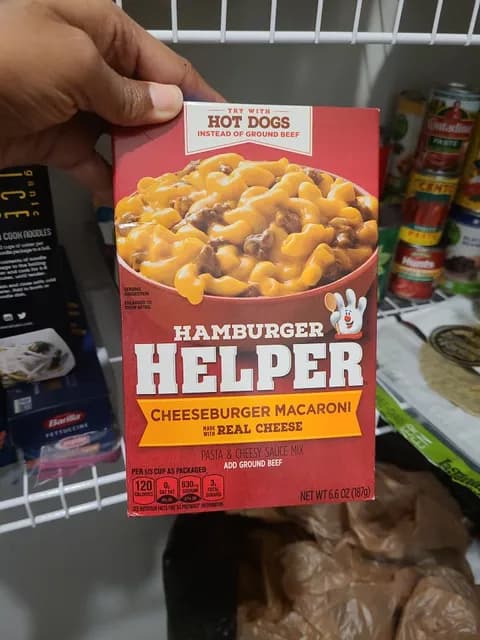 Is it Dairy Free? Betty Crocker Hamburger Helper Cheeseburger Macaroni