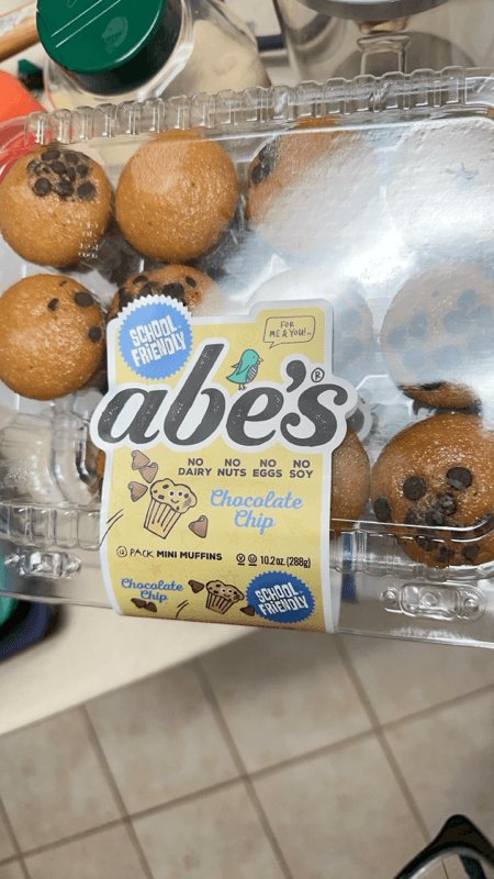 Is it Dairy Free? Abe's Vegan Muffins Vegan Chocolate Chip Cookie Mini Muffins