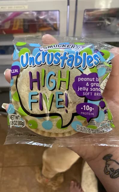 Is it Egg Free? Smucker’s Uncrustables High Five! Peanut Butter & Grape Jelly Sandwich