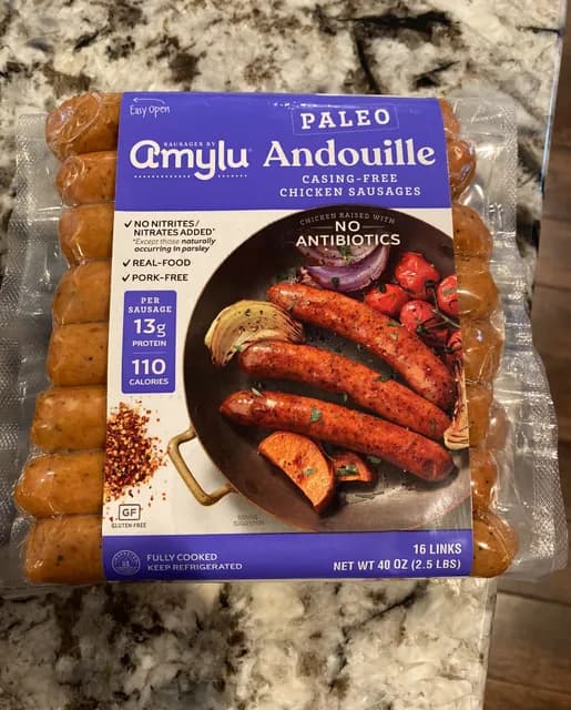 Is it Egg Free? Sausages By Amylu Andouille Casing-free Chicken Sausages