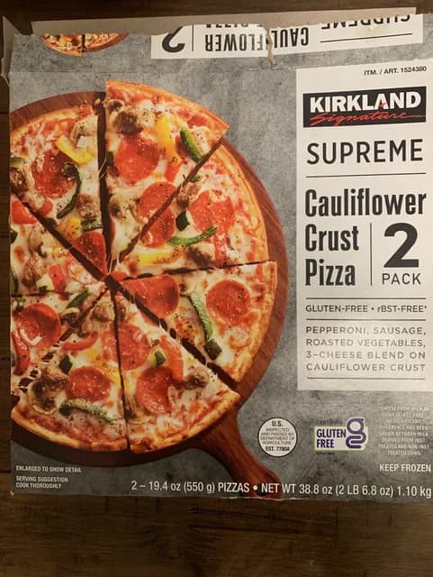 Is it Egg Free? Kirkland Signature Supreme Cauliflower Crust Pizza