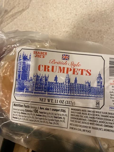 Is it Egg Free? Trader Joe's British Style Crumpets