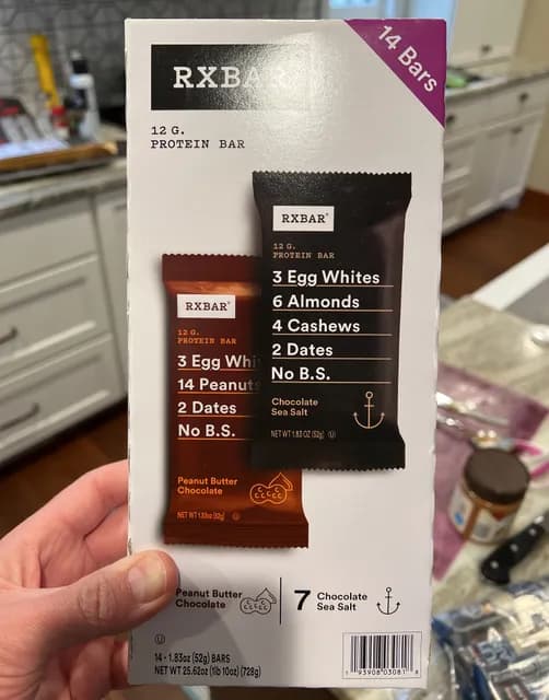 Is it Egg Free? Rxbar Peanut Butter Chocolate And Chocolate Sea Salt Protein Bar