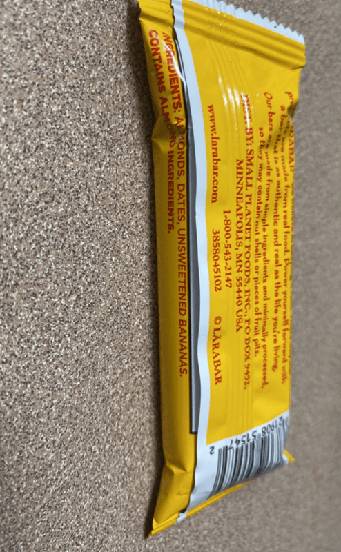 Is it Lactose Free? Larabar Banana Bread Bar