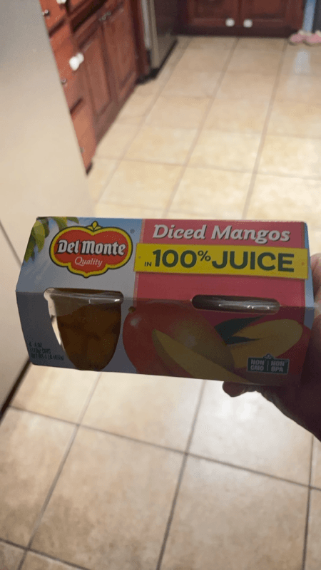 Is it Shellfish Free? Del Monte Mangos Diced In Lightly Sweetened Juice + Water Cups