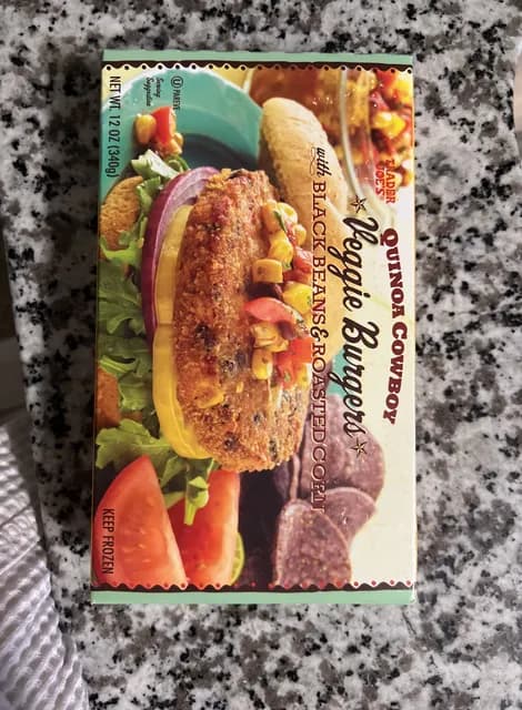 Is it Soy Free? Trader Joe's Quinoa Cowboy Veggie Burgers With Black Beans & Roasted Corn