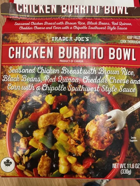 Is it Vegetarian? Trader Joe's Chicken Burrito Bowl