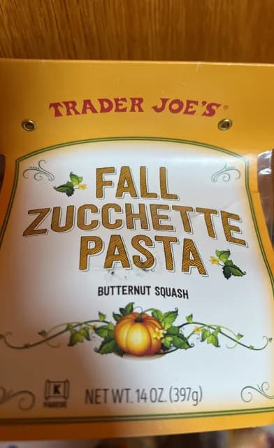 Is it Egg Free? Trader Joe's Fall Zucchette Pasta Butternut Squash