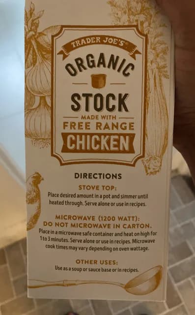 Is it Egg Free? Trader Joe's Organic Free Range Chicken Stock