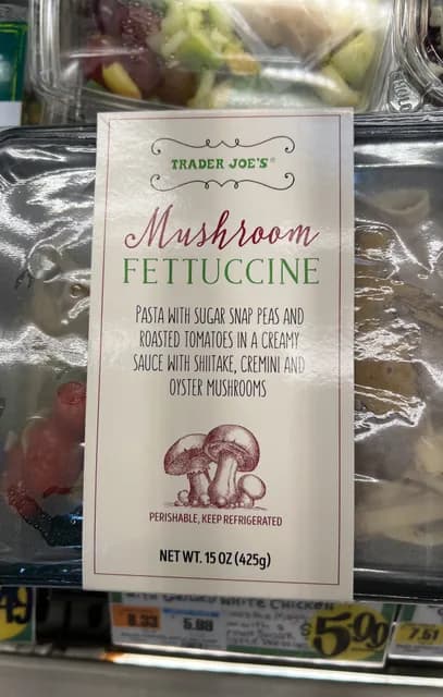 Is it Soy Free? Trader Joe's Mushroom Fettuccine