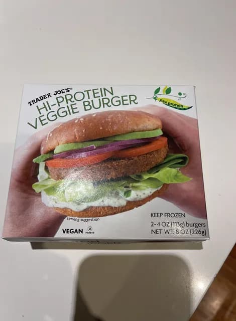 Is it Egg Free? Trader Joe's Hi-protein Veggie Burger