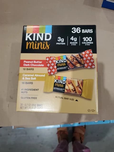 Is it Soy Free? Kind Minis Peanut Butter Dark Chocolate Bars, Caramel Almond & Salt Bars