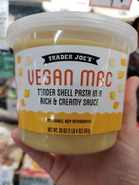 Is it Egg Free? Trader Joe's Vegan Mac Tender Shell Pasta In A Rich & Creamy Sauce