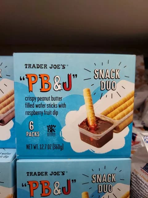 Is it Soy Free? Trader Joe’s “pb&j” Snack Duo Crispy Peanut Butter Filled Wafer Sticks With Raspberry Fruit Dip