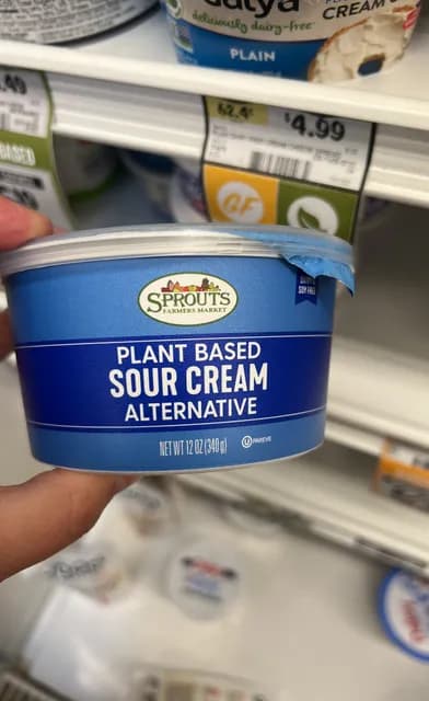 Is it Soy Free? Sprouts Farmers Market Plant Based Sour Cream Alternative