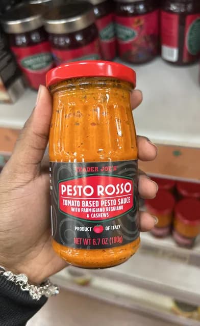 Is it Egg Free? Trader Joe's Pesto Rosso With Parmigiano Reggiano & Cashews