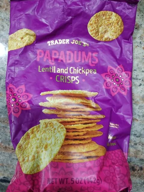 Is it Egg Free? Trader Joe's Papadums Lentil And Chickpea Crisps