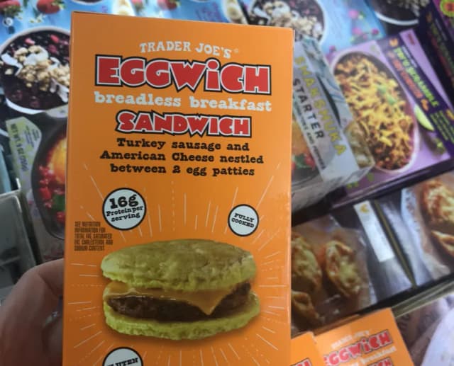 Is it Egg Free? Trader Joe's Eggwich Breadless Breakfast Sandwich