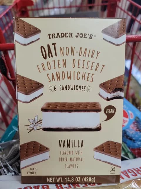 Is it Egg Free? Trader Joe's Oat Non-dairy Dessert Sandwiches Vanilla