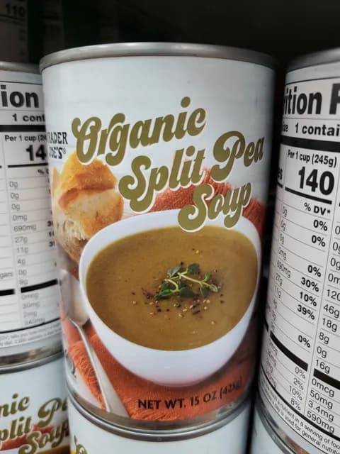 Is it Egg Free? Trader Joe's Organic Split Pea Soup