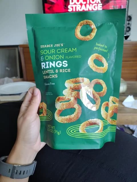 Is it Egg Free? Trader Joe's Sour Cream & Onion Rings Lentil & Rice Snacks