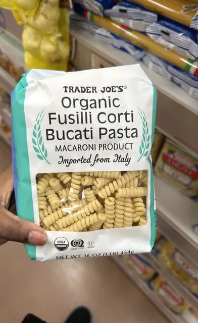 Is it Soy Free? Trader Joe's Organic Fusilli Corti Bucati Pasta