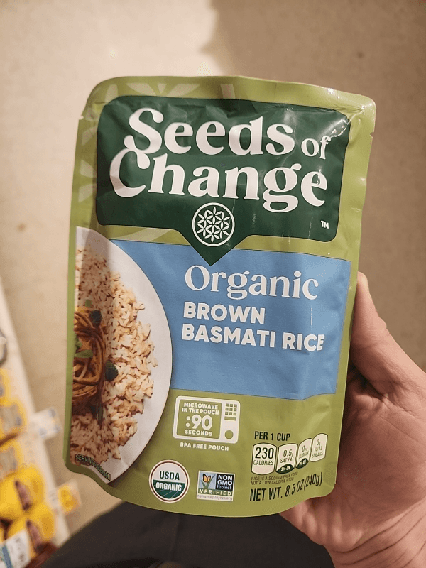 Is it Milk Free? Seeds Of Change Organic Brown Basmati Rice Microwavable Pouch