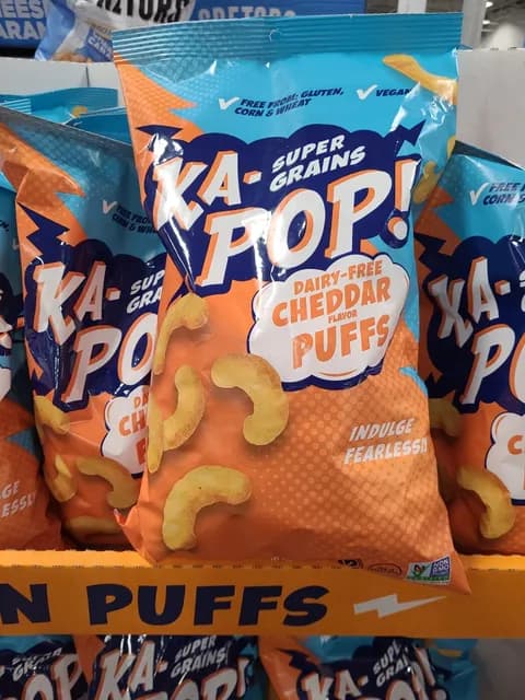 Is it Egg Free? Ka-pop! Super Grains Dairy Free Cheddar Flavor Puffs