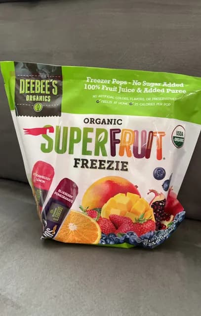 Is it Soy Free? Deebee's Organics Organic Superfruit Freezie