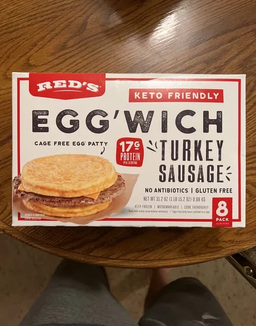 Is it Gluten Free? Red's Keto Friendly Egg'wich Turkey Sausage