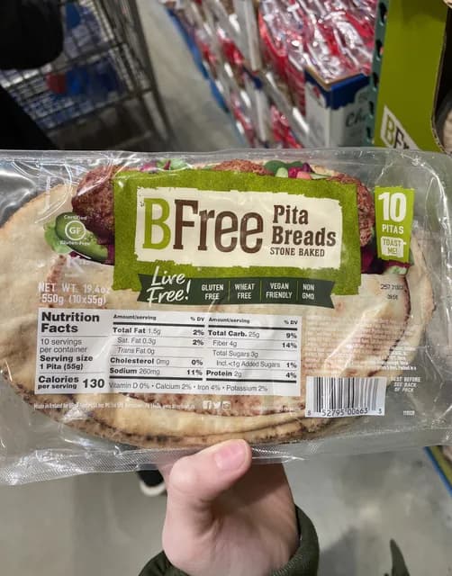 Is it Egg Free? Bfree Stone Baked Pita Breads