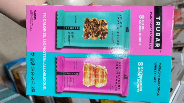 Is it Egg Free? Trubar Plant Based Protein Bar Everyday Indulgence Variety Pack 8 Oh Oh Cookie Dough 8 Daydreaming About Donuts