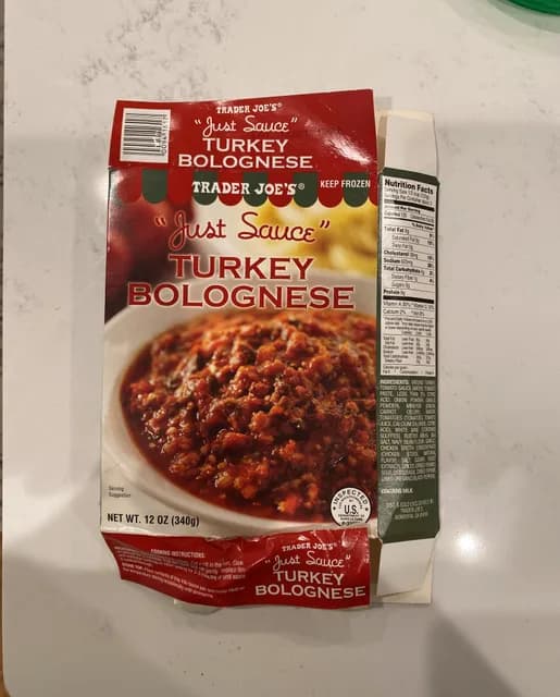 Is it Soy Free? Trader Joe's Just Sauce Turkey Bolognese