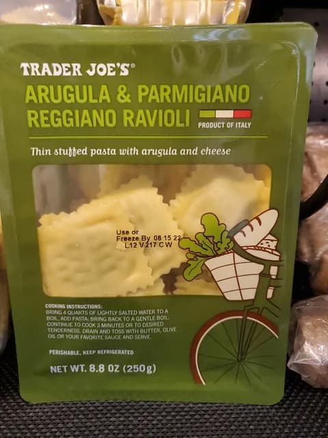 Is it Egg Free? Trader Joe's Arugula & Parmigiano Reggiano Ravioli Pasta