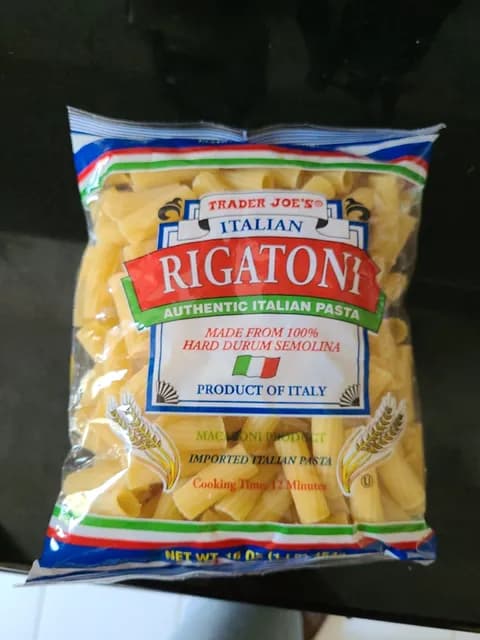 Is it Egg Free? Trader Joe's Italian Rigatoni Pasta