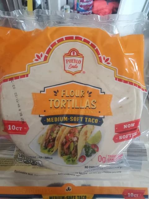 Is it Vegetarian? Pueblo Lindo Medium-soft Taco Flour Tortillas