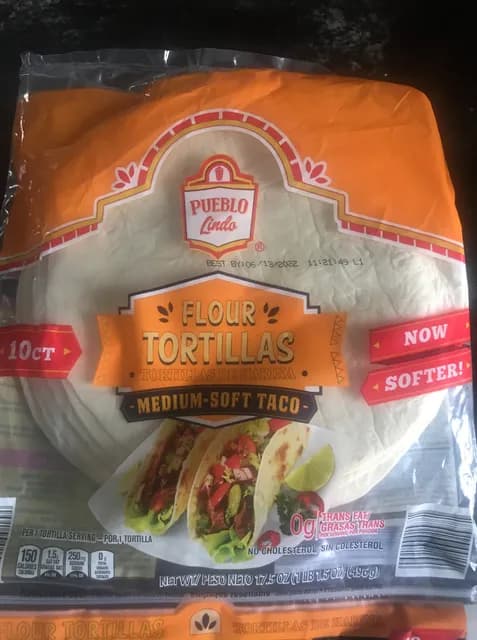 Is it Soy Free? Pueblo Lindo Flour Tortillas Medium-soft Taco