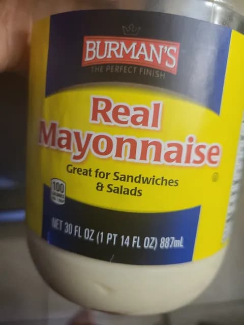 Is it Soy Free? Burman's Real Mayonnaise