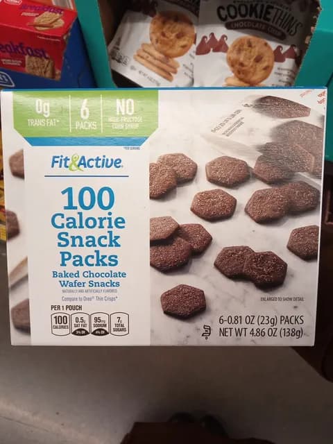 Is it Egg Free? Fit&active 100 Calorie Snack Packs Baked Chocolate Wafer Snacks