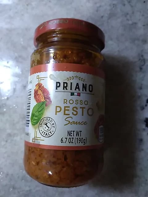 Is it Gelatin free? Priano Rosso Pesto Sauce