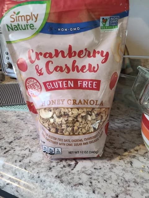 Is it Egg Free? Simply Nature Gluten Free Cranberry & Cashew Honey Granola