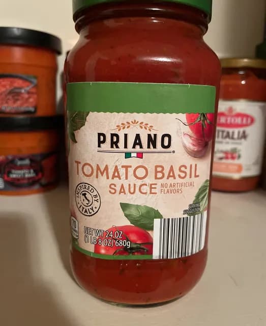 Is it Egg Free? Priano Tomato Basil Sauce