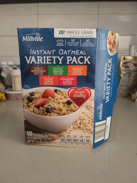 Is it Egg Free? Millville Instant Oatmeal Variety