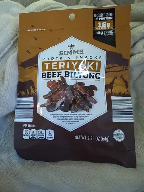 Is it Soy Free? Simms Protein Snacks Teriyaki Beef Biltong