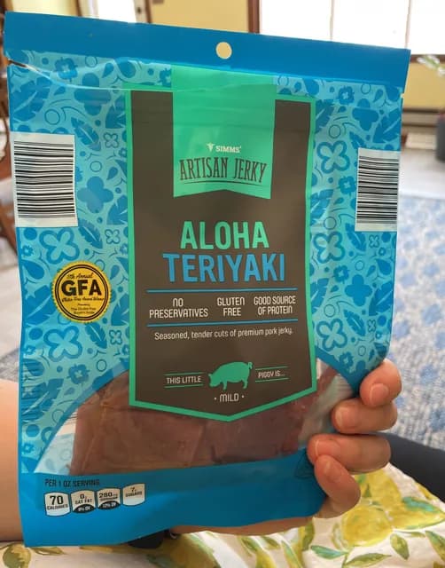 Is it Egg Free? Simms Artisan Jerky Aloha Teriyaki Mild