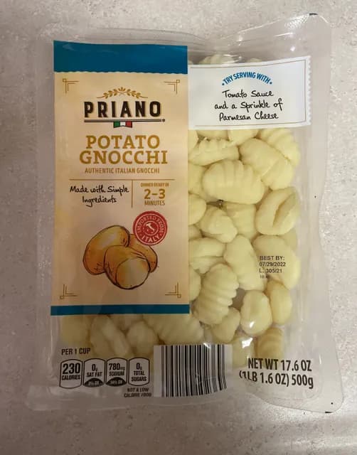 Is it Gluten Free? Priano Potato Gnocchi