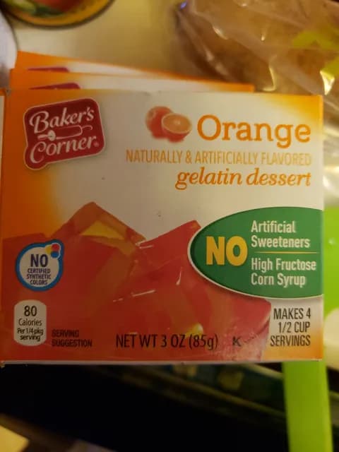 Is it Egg Free? Baker's Corner Orange Gelatin Dessert