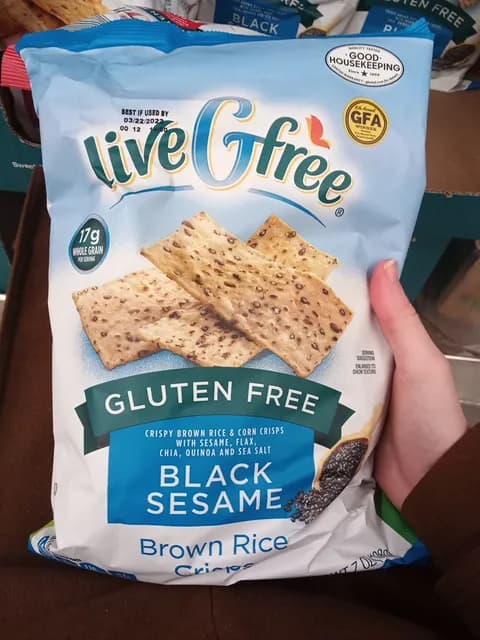 Is it Egg Free? Livegfree Gluten Free Black Sesame Brown Rice Crisps